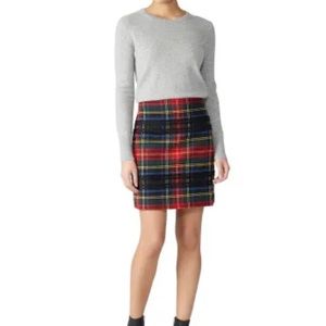 - JCREW tartan mini skirt